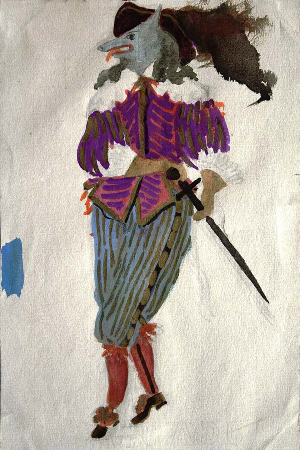  watercolor, crayon, paper, 22X14, Shalva Amiranashvili Museum of Fine Arts 