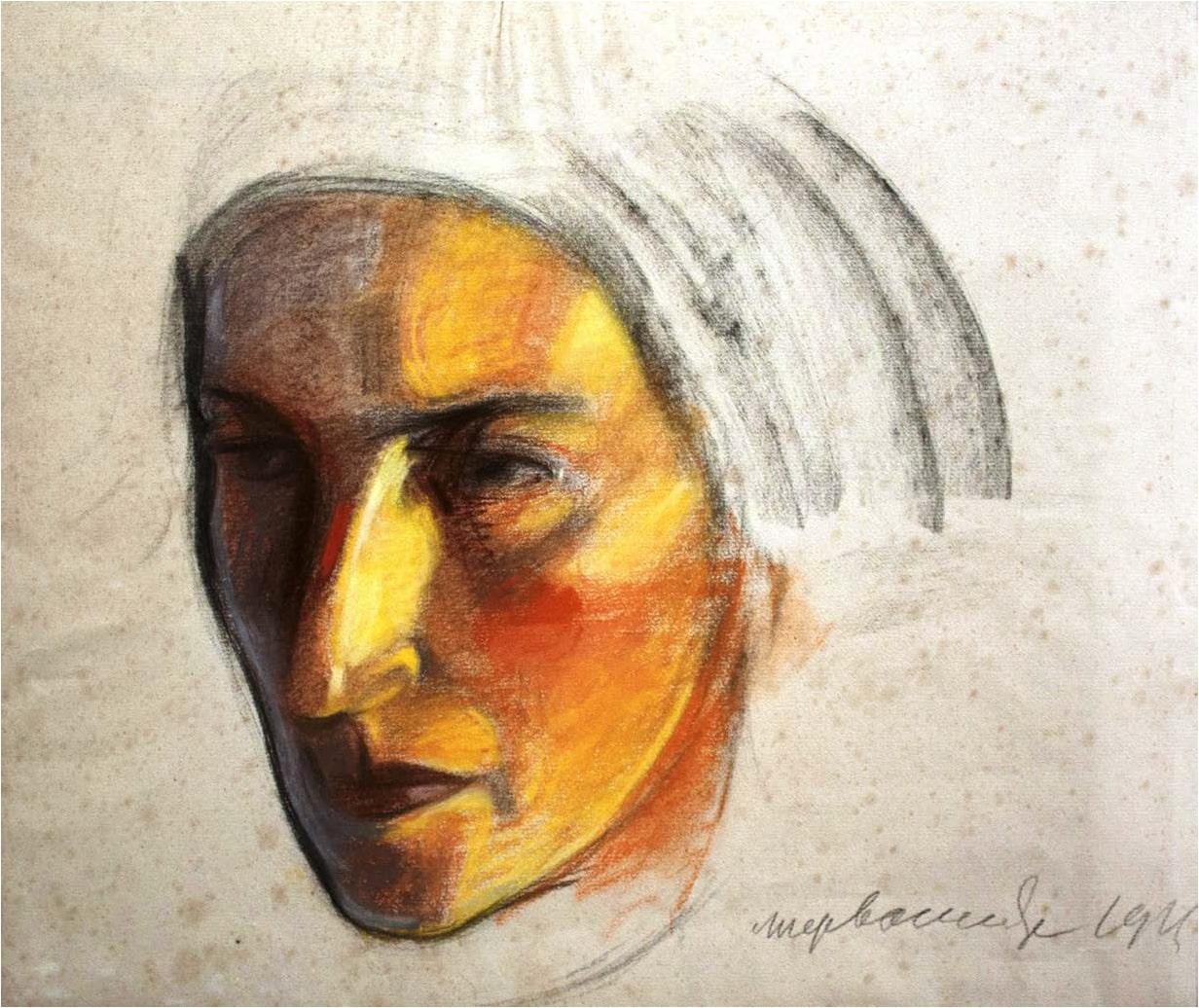 pastel, paper, 1923, Shalva Amiranashvili Museum of Fine Arts 