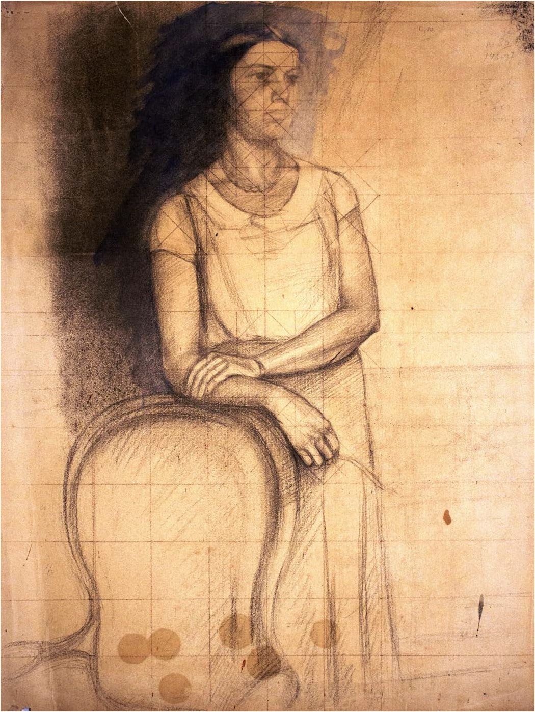 crayon, paper, 47,5X სმ, Shalva Amiranashvili Museum of Fine Arts 