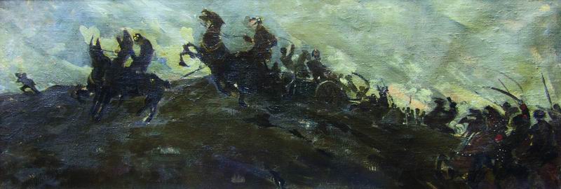 Oil on canvas, 34X100, 1910-1920,  E.Sidamon –Eristavi’s collection