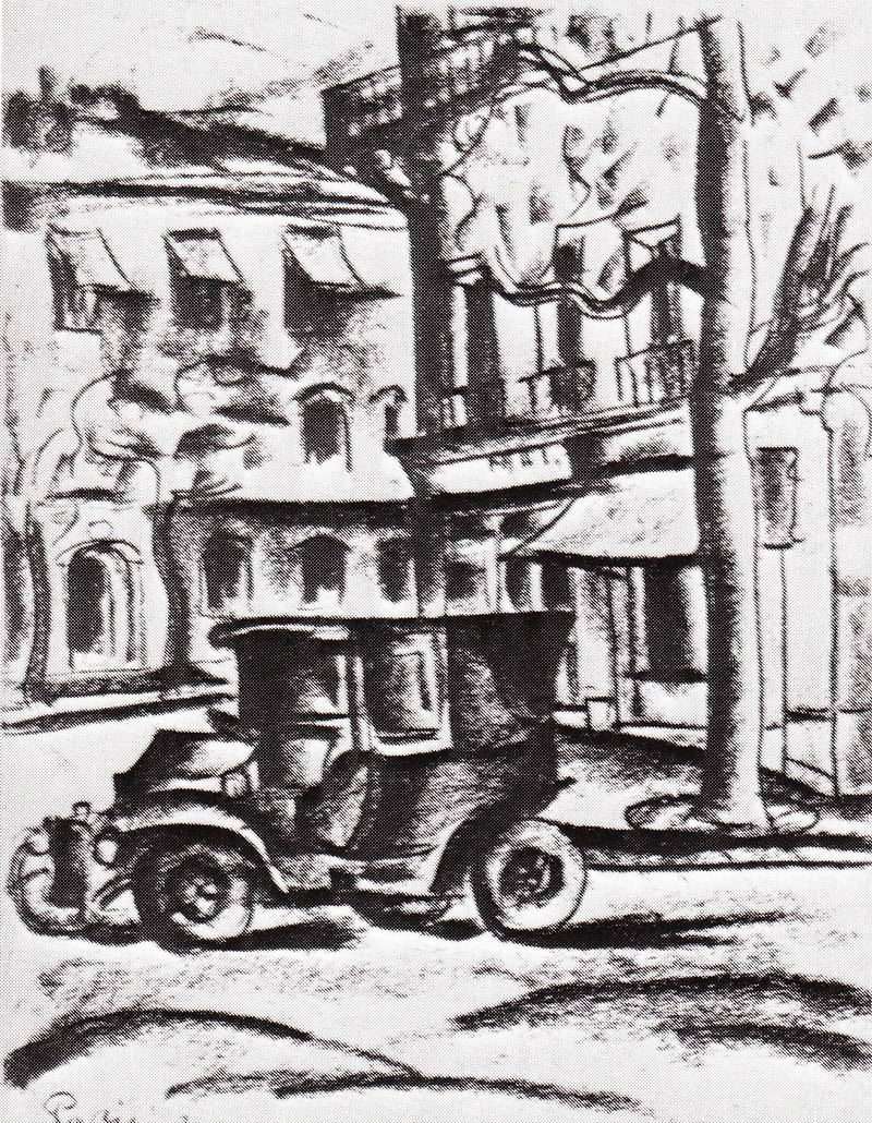1920, charcoal and pencil on paper, 23X18,5