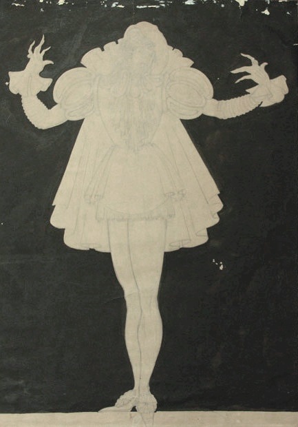 paper, pencil, watercolor, 57X40  1933 K.Marjanishvili State Theatre Museum