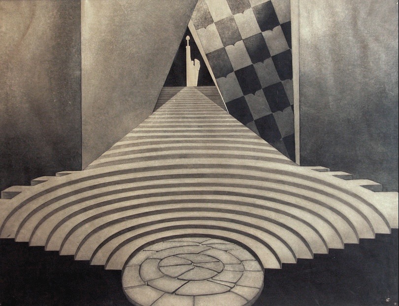 ქაღალდი, ფანქარი, აქვარელი, 54X70 1933  კ. მარჯანიშვილის სახელმწიფო დრამატული თეტრის მუზეუმი