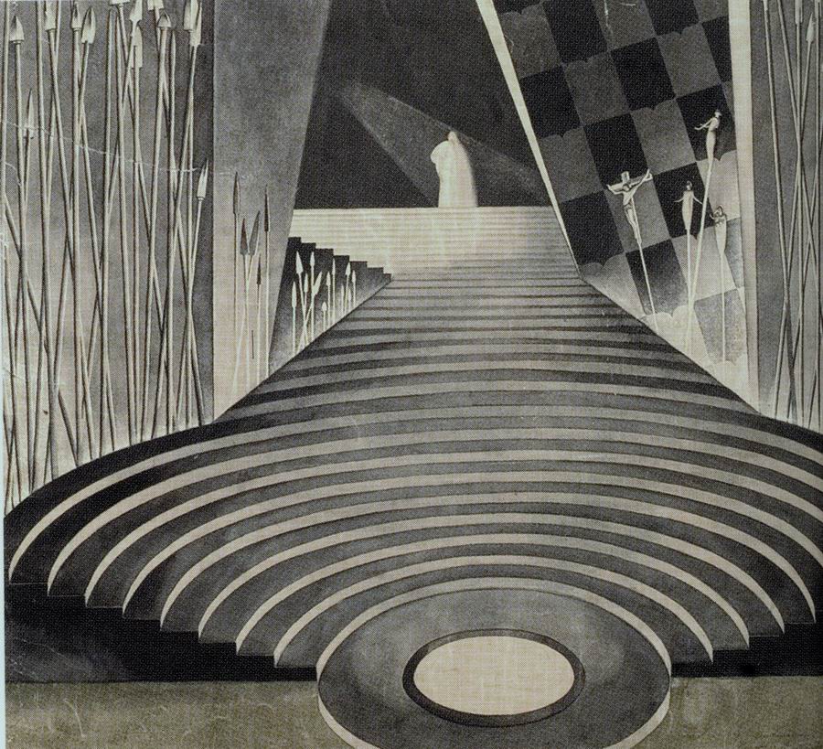 ქაღალდი, ფანქარი, აქვარელი, 54X69 1933  კ. მარჯანიშვილის სახელმწიფო დრამატული თეტრის მუზეუმი