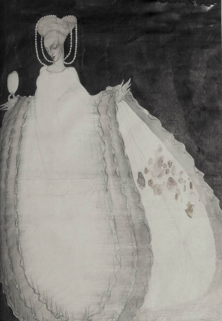ქაღალდი, ფანქარი, აქვარელი, 42X34 1933 თეატრის, მუსიკის, კინოსა და ქორეოგრაფიის სახელმწიფო მუზეუმი