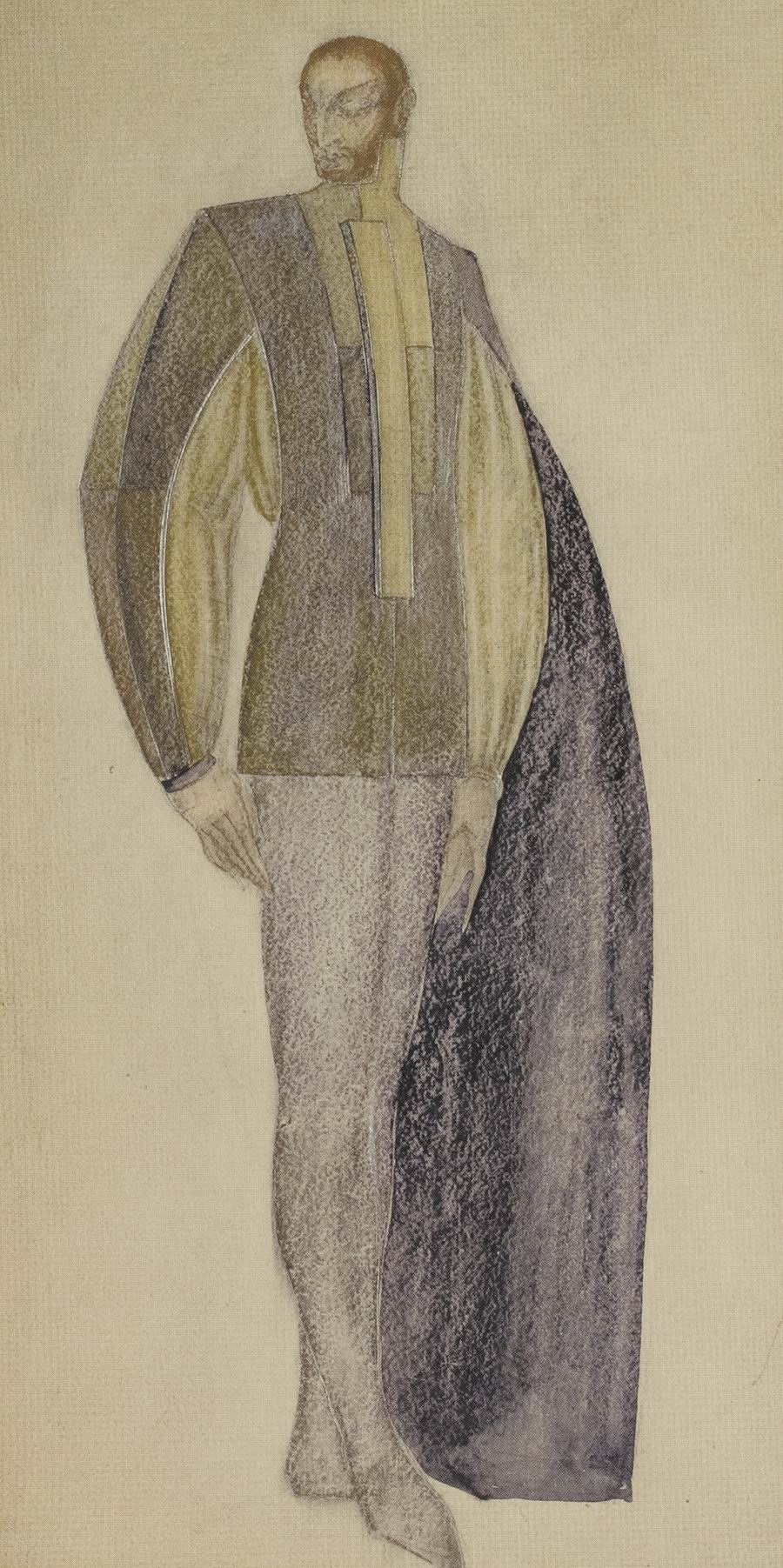 ქაღალდი, ფანქარი, აქვარელი, 34X18 1929 თეატრის, მუსიკის, კინოსა და ქორეოგრაფიის სახელმწიფო მუზეუმი