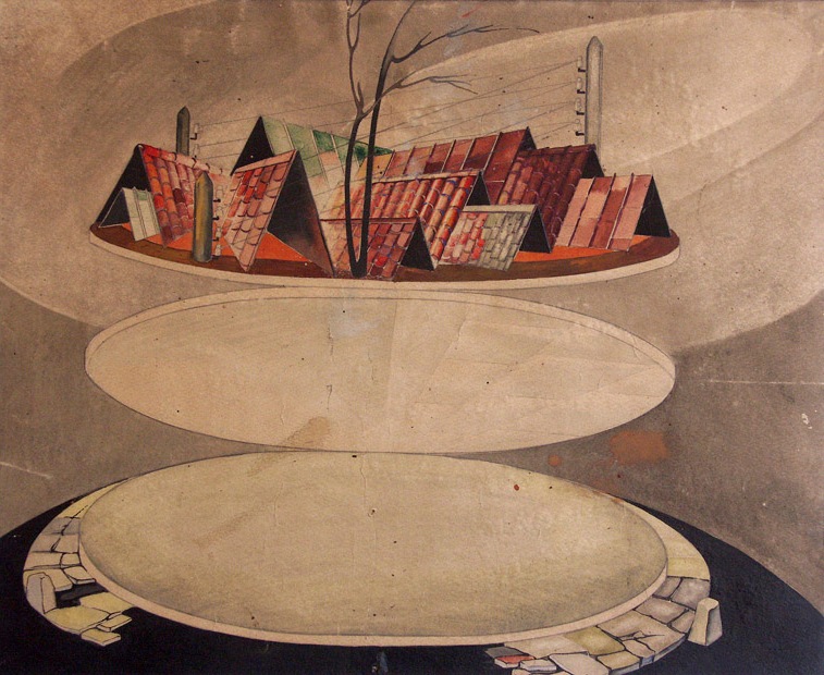 paper, pencil, watercolor, 33x37  1932 K.Marjanishvili State Theatre Museum