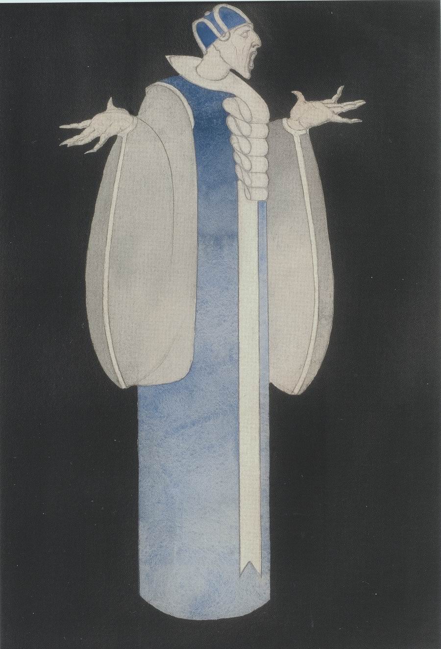 paper, watercolor, 28x19  1930 State Museum of Drama, Music, Film and Choreography