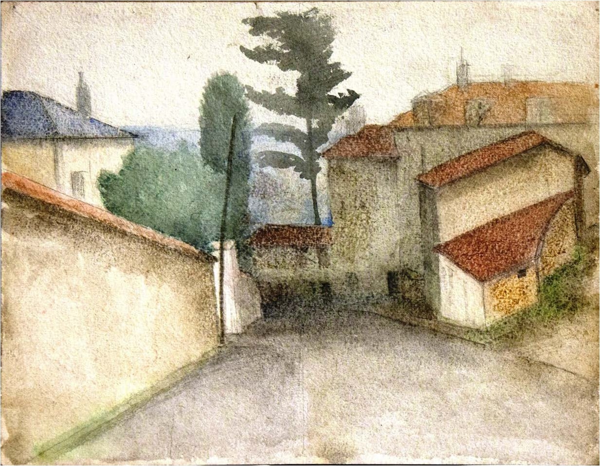 watercolor, paper,  23X29, Shalva Amiranashvili Museum of Fine Arts 