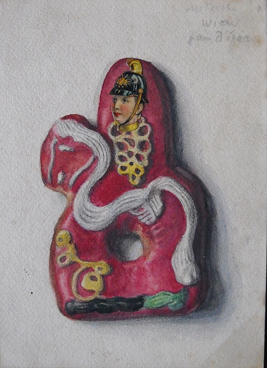 crayon, watercolor, paper, 17.5х12.5, Picture Gallery of Abkhazia